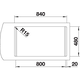 Blanco spoeltafel classimo 8-IF rvs