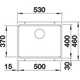 Blanco spoeltafel etagon 500-u rock grey man.