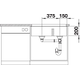 Blanco Subline 430/270-U ga blanc commande manuelle
