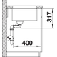 Blanco Subline 430/270-U ga blanc commande manuelle