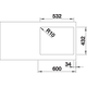 Blanco Subline 500-IF steelframe blanc commande manuelle