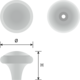 Knop snowdon gietijzer zwart dia. 34mm
