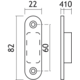 Xinnix nz magnetische sluiting 82x22  zwart