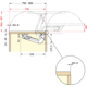 Set-charniere monoflat lin-x 800 blanc  l.750-850 mm h.1600-2400 mm 40kg