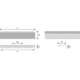 Poignée stratt ea1056 l1100 Zamac asp inox 