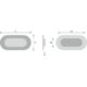 Cuvette inox ovale 200x50mm 