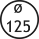 Tube rond d.125 l.1000mm blanc  