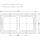 Cadre double chrome mat  