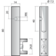 Support gauche pour barre de penderie Linear 2 noir