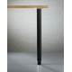 Pied como extensible d.50mm h.710+190mm noir mat  