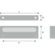 poignée  4023 150x128mm chrome mat 