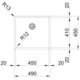 BOX - Cuve à affleurer / SlimTop / A sous-encastrer / 490 x 450 mm / Lisse