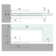 Kit hydraulische pivot, voor 8/12 mm glas, geborsteld rvs