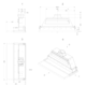 Novy hotte télescop 90cm inox moteur double bouton 