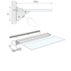 Mono teo led tablette verre 900mm 4,8W 230V 4000K 