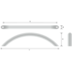 Greep tanger ba 96mm chroom mat