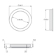 Cuvette a entailler rond d.64.5 inox 