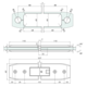 Charnière serie 600 régl.verre/verre 8/12mm ligne inox look