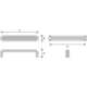 Greep honey zamak zwart mat ba 160mm l172mm
