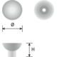 Knop tazza ø50x30 zamak mat rustiek koper