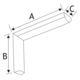 Plankdrager nr 600 25cm wit