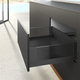 AvanTech YOU set inlay-zijwand h187 l550 antraciet L/R zonder frontbevestiging