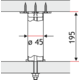 Barsteun rond d.45mm rvs