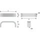 Greep SENSE MINI BA256 L263 aluminium glanzend chroom