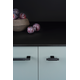 T-knop ARPA L70 aluminium geborsteld zwart