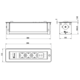 Versaturn n-d-l inox bros. 3 prises +2 charg. usb   avec câble 2000mm