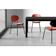 Table ext. poker 110x70 blanc-verre blanc mat 