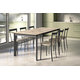Table ext. poker 110x70 blanc-verre blanc mat 