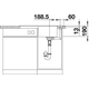 Blanco Axia III 45 S zacht wit automatische bediening