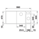 Blanco spoeltafel Axia III 6 S-F antr man+pl glas