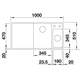 Blanco spoeltafel Axia III6S cafe auto +pl glas