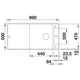 Blanco Axia III XL 6 S-F café automatische bediening