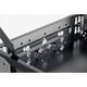 Kit de caisson avec coulisses à sortie totale et super extension, Profondeur d'installation (mini) 530 mm, aspect aluminium