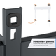 Tvm3615 wandsteun voor flatscreen 40-77" 35kg zwart kantelbaar 20°