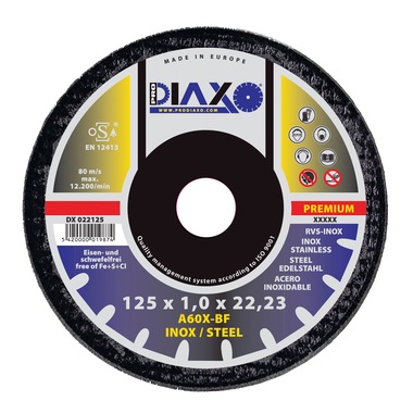 Snijschijf inox/staal 115x1mm
