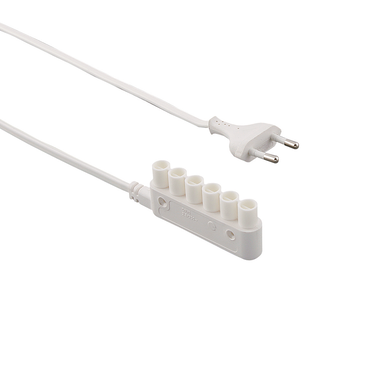 Mini-Stekker verdeler voor 6 lampen