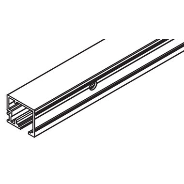 Hawa Junior 80/100 looprail enkel voor wandmontage alu