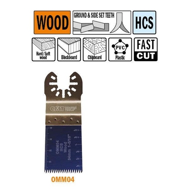 Lame scie multi-outils dent. jap. bois 34mm 