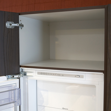 Geleidingsscharnier Kamat, Voor koelkast deur-op-deur constructie, openingshoek 115°