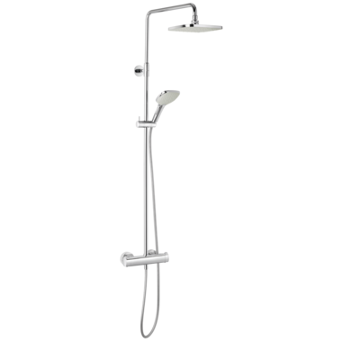Pine set de douche mitigeur thermo chrome / argent 