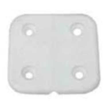 Scharnier 40x40mm kunststof wit
