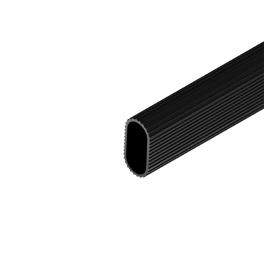 Structura kastbaar 16x31x2000mm zwart alu
