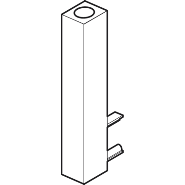 Support gauche pour barre de penderie Linear 2 noir