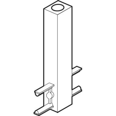 Support central pour barre de penderie Linear 2 noir