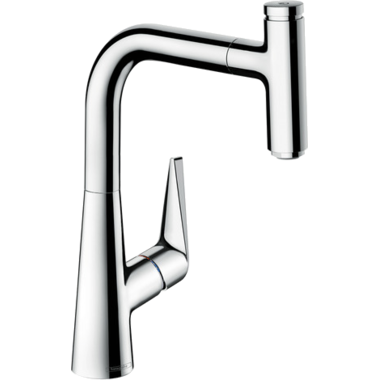 Hansgrohe KP M5115-H200 mengkraan Select 220 chroom uittrekbare vuistdouche + sbox