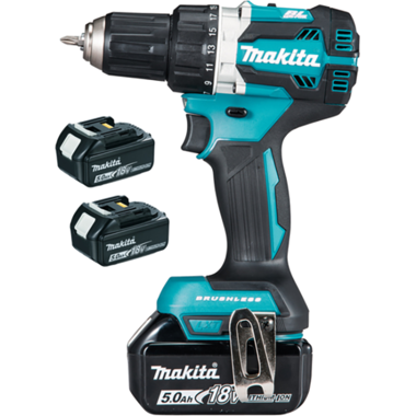 Makita 18v visseuse/perceuse 5.0 zh 3 batteries + chargeur